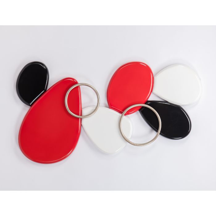Alternate view of Wall Decor 4456-PL, featuring high-gloss finish, lacquered composite, metal, and wall-mounting rings.
