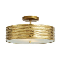 Additional view of Ansel Semi-Flush Mount, featuring hammered finish, metal, iron, and a semi-flush ceiling mount.