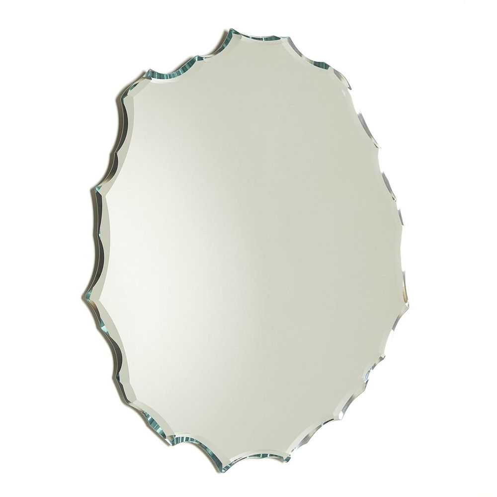 Additional view of Chiseled Mirror in clear and silver, featuring beveled finish and wall-mounting.