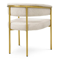 Dining Chair Gainsley Axton Off-White Brushed Brass Finish - image 4