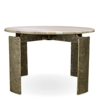 Dining Table Bodega Round Antique Brass Finish - image 4