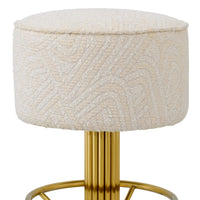 Counter Stool Carleton Camari Cream Brushed Brass Finish - image 4
