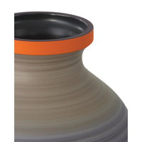 Happy 80's Gray, Beige, Orange & Blue Vase Set of 3