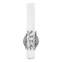 Additional view of Bath Lyra Small LED Sconce in white and brass gold.