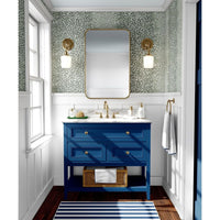 Additional view of Honey & Hank Fifty States Shagreen Wallpaper in blush pink and cobalt blue.