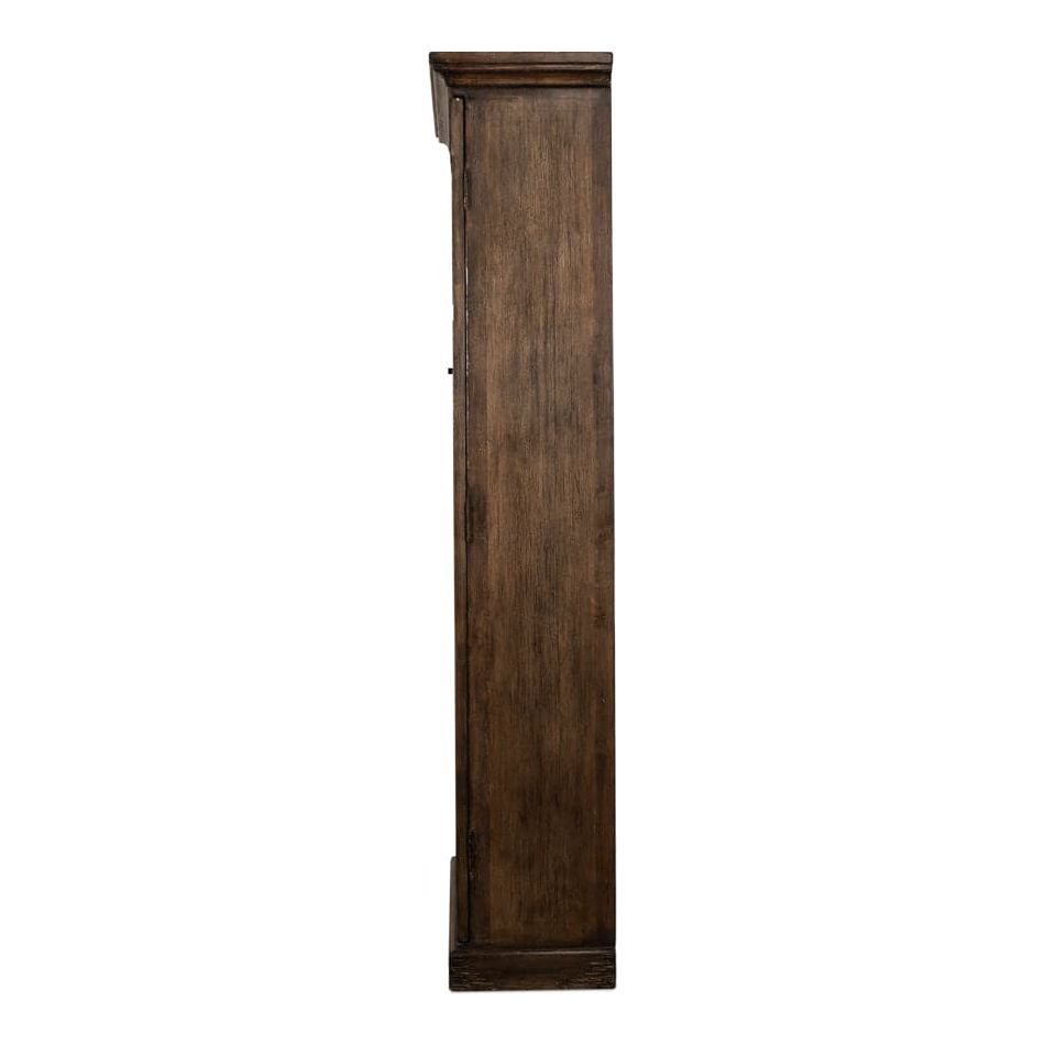 Additional view of Refined Arches Tall Bookcase in dark brown and medium brown.