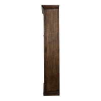 Additional view of Refined Arches Tall Bookcase in dark brown and medium brown.