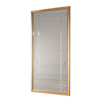 Beaumont Floor Mirror, shown in gold and silver with metal, glass, and floor-standing full-length design.