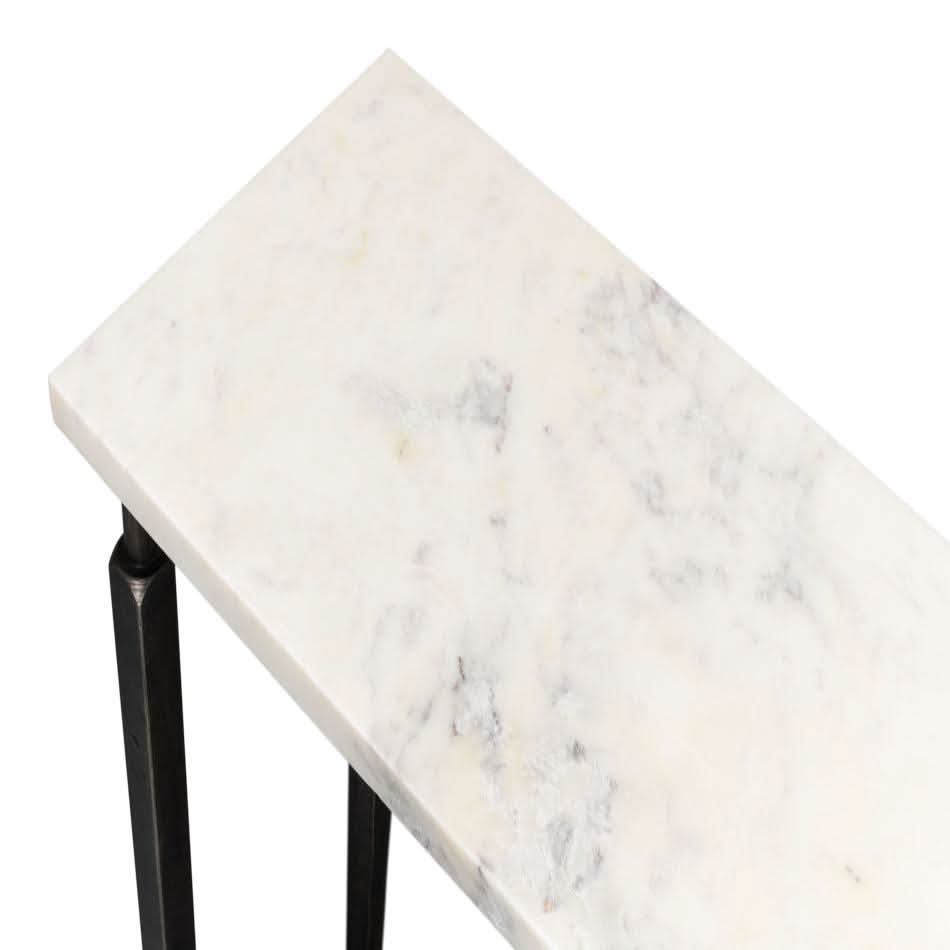 Mykos Narrow Marble Console Table