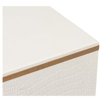 Croco Embossed Leather Stool