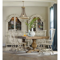 Additional view of Sanctuary Spindle Back Side Chair, featuring distressed painted, wood, and armless side chair.