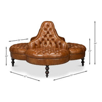 Lobby Sofa Cuba Brown