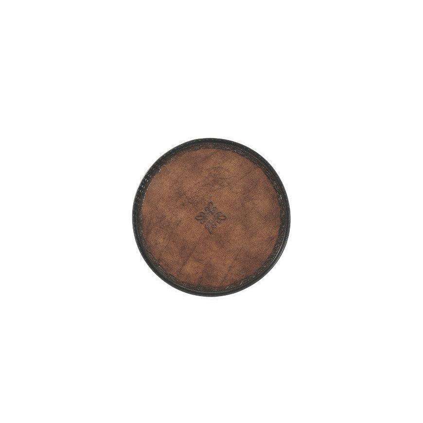 Walnut Circle Accent Table-Theodore Alexander-THEO-5000-029-Side Tables-4-France and Son