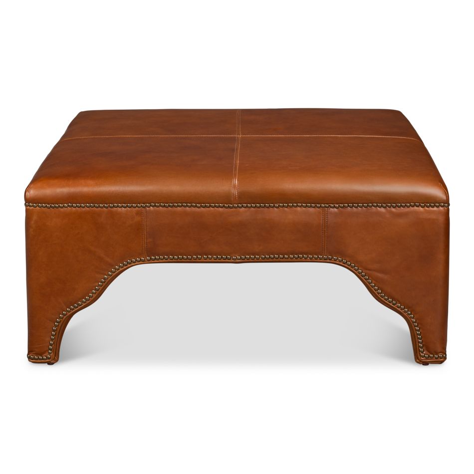 Streetman Cocktail Ottoman, Havana Brown - product view 2