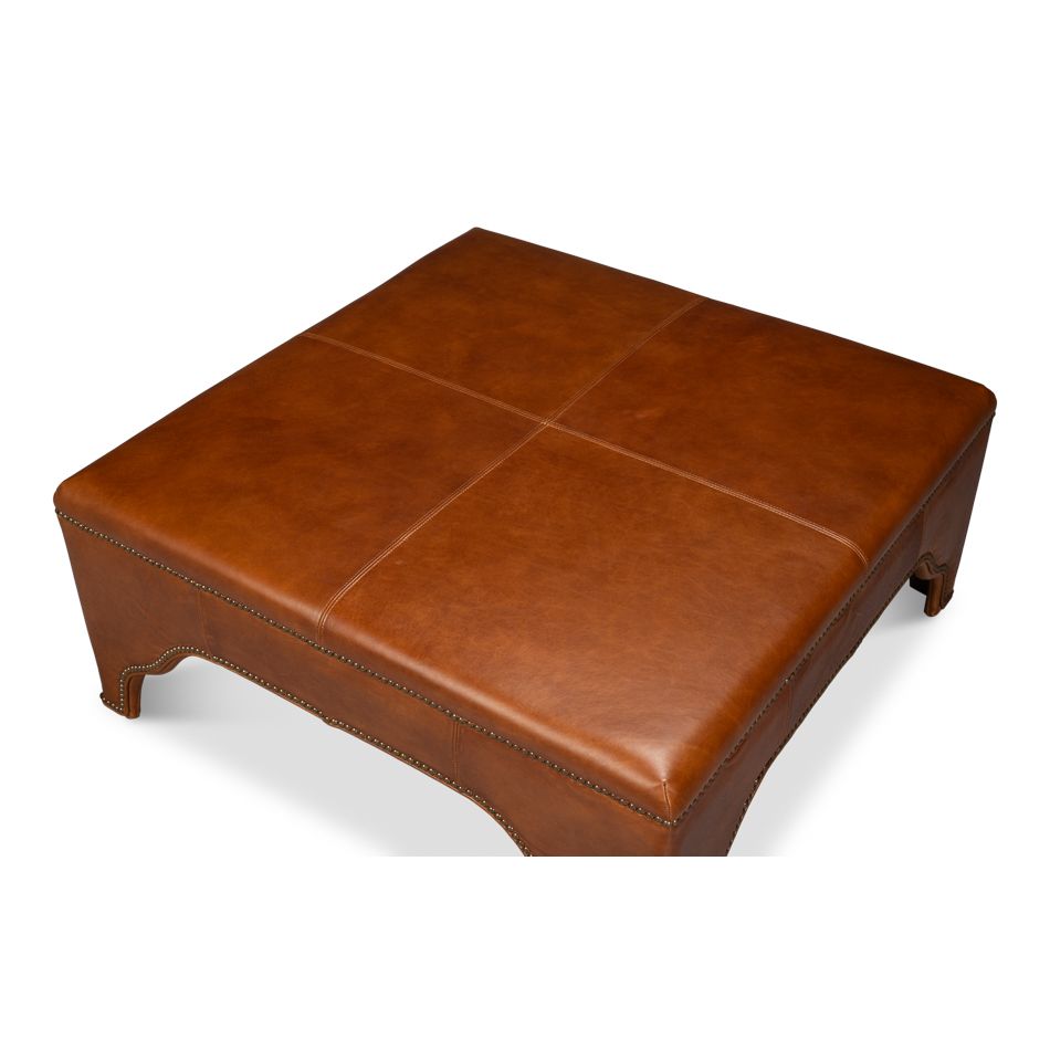 Streetman Cocktail Ottoman, Havana Brown - product view 3