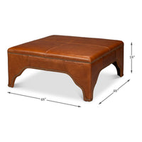 Streetman Cocktail Ottoman, Havana Brown - product view 7