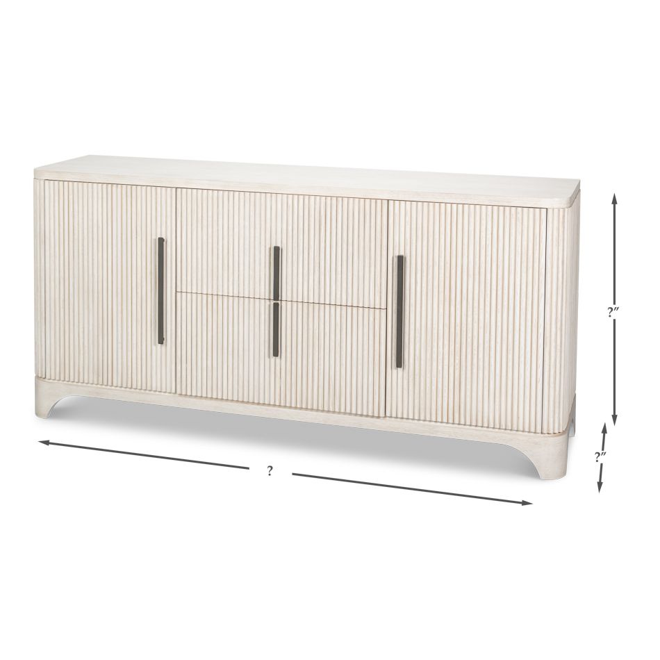 Topsail Credenza - Working White Finish - product view 19
