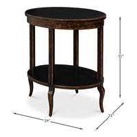 Golden Rim Side Table