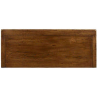 Alternate view of Archivist Bureau, featuring subtle distressed, wood, metal, and two shallow upper drawers.