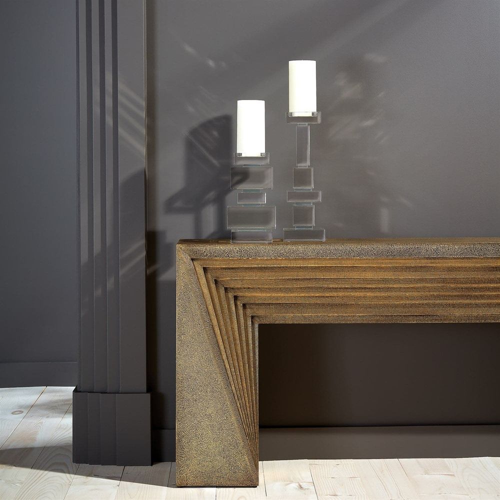 Alternate view of Brilliant Pillar Candle Holder in clear and colorless.