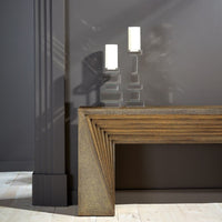 Alternate view of Brilliant Pillar Candle Holder in clear and colorless.