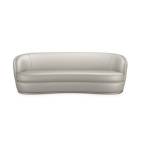 Nebula Sofa 101, shown in champagne beige and warm ivory with textured fabric and metal.