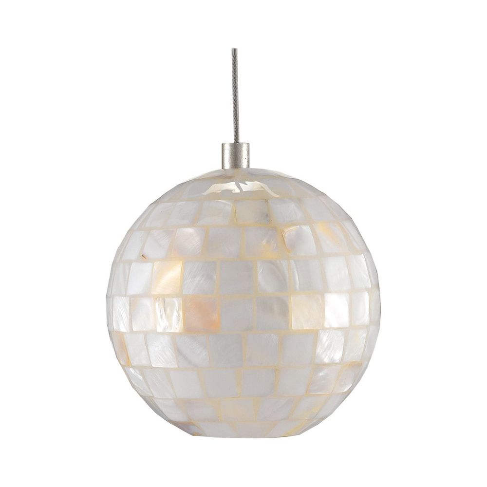 Alternate view of Finhorn 15-Light Linear Multi-Drop Pendant in iridescent cream and pearlescent white.