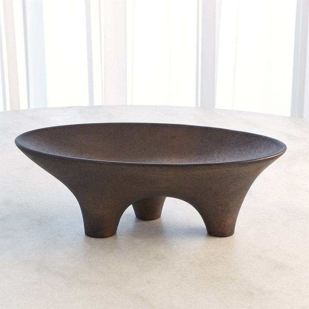 Alternate view of Opus Triple Leg Bowl, featuring matte finish, ceramic, stoneware, and a tripod leg base.