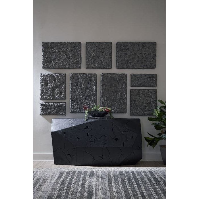 Etched Rock Puzzle Wall Tiles - Set of 9-Phillips Collection-PHIL-ID114681-Wall Decor-6-France and Son