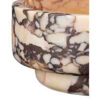 Alternate view of Digby Small Bowl, featuring polished finish, marble, and open shallow vessel.
