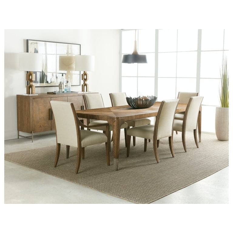 Alternate view of Chapman Upholstered Side Chair, featuring matte finish, wood, fabric upholstery, and armless side chair.