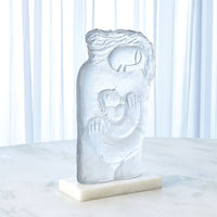 Alternate view of Mother and Child Case Glass Sculpture in clear and colorless.