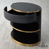 Ellipse Bedside Cabinet-Global Views-GVSA-AG2.20029-Side TablesIvory-6-France and Son