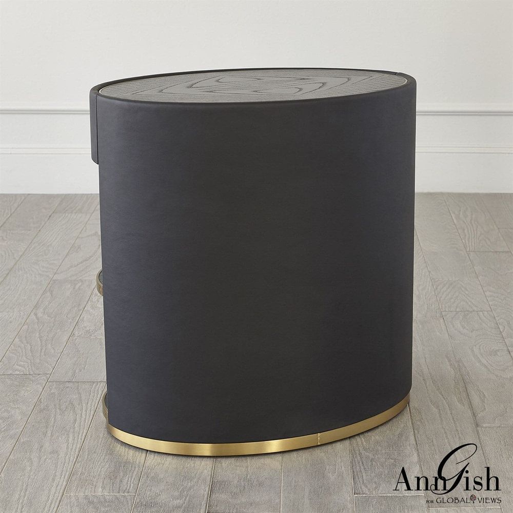 Ellipse Bedside Cabinet-Global Views-GVSA-AG2.20029-Side TablesIvory-7-France and Son