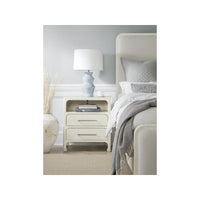 Alternate view of Serenity Nightstand in ivory and cream.