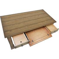 Additional view of Melange Architectural Writing Desk in taupe and warm gray-brown.