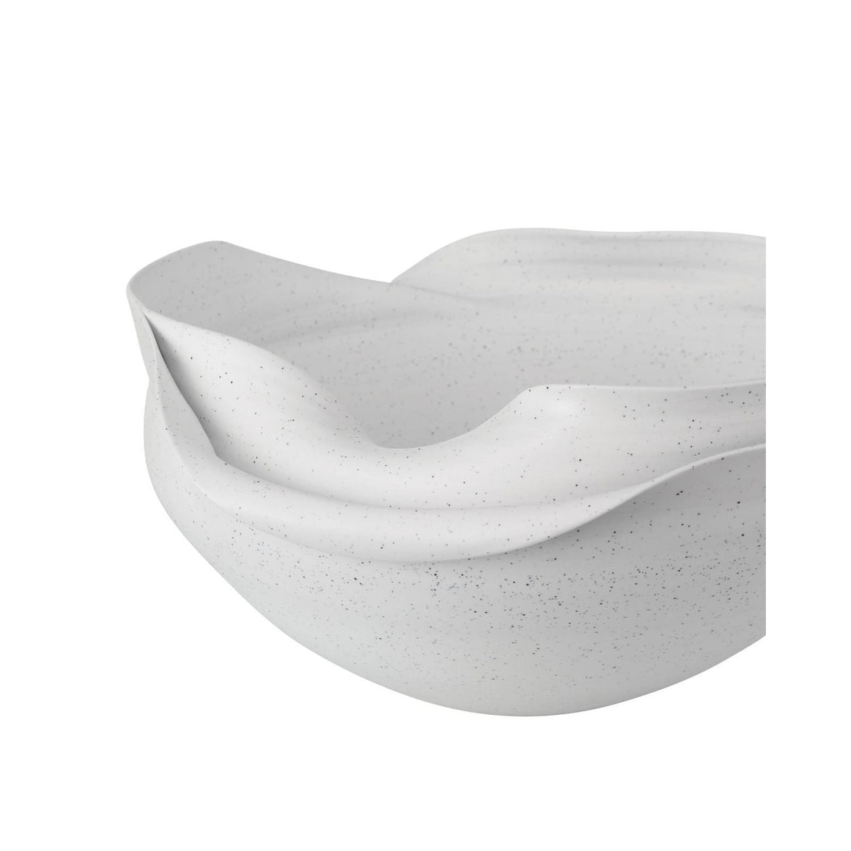 Alternate view of Grandeur Bowl, featuring matte-to-satin finish, porcelain, and open vessel interior.