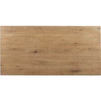 Additional view of Driftwood Rectangle Cocktail Table, featuring solid wood, oak, and integrated lower shelf storage.