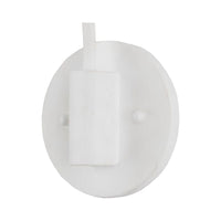 Alternate view of Basket White Swing-Arm Wall Sconce in white and cream.