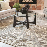 Alternate view of Vortex Rug, featuring textured relief finish, wool, textile pile, and a dense textured pile surface.