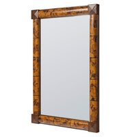 Alternate view of Bronte Mirror, featuring high-gloss lacquer, burl wood, wood, and wall-mountable mirror.