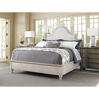 Additional view of Sandy Ridge Bachelors Chest in gray and dark gray, featuring distressed and four drawers.