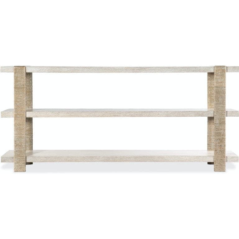 Additional view of Commerce & Market Console Table in light beige and warm taupe.