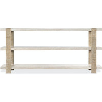 Additional view of Commerce & Market Console Table in light beige and warm taupe.