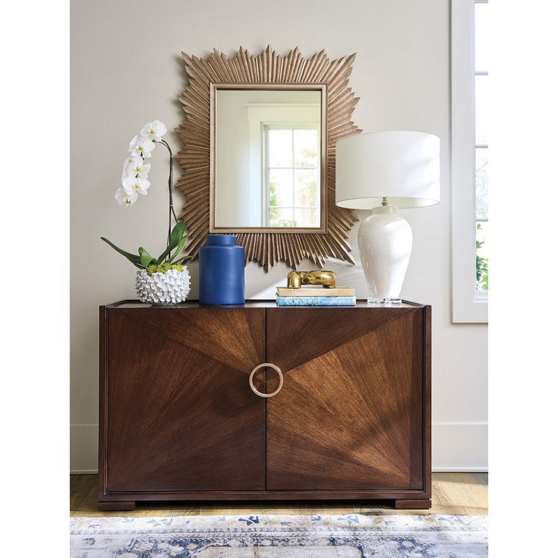 Alternate view of Amherst Carved Mirror, featuring carved wood, mirror glass, and wall-mounting design.