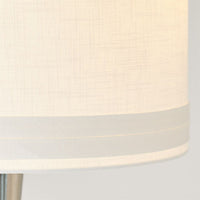 Alternate view of Extraterrestrial Floor Lamp in polished silver and off-white.