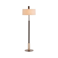 Additional view of Lennox Floor Lamp in bronze-black and off-white.
