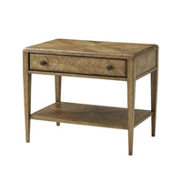 Additional view of Nova Drawer Side Table in light brown and natural oak, featuring matte finish and single drawer storage.