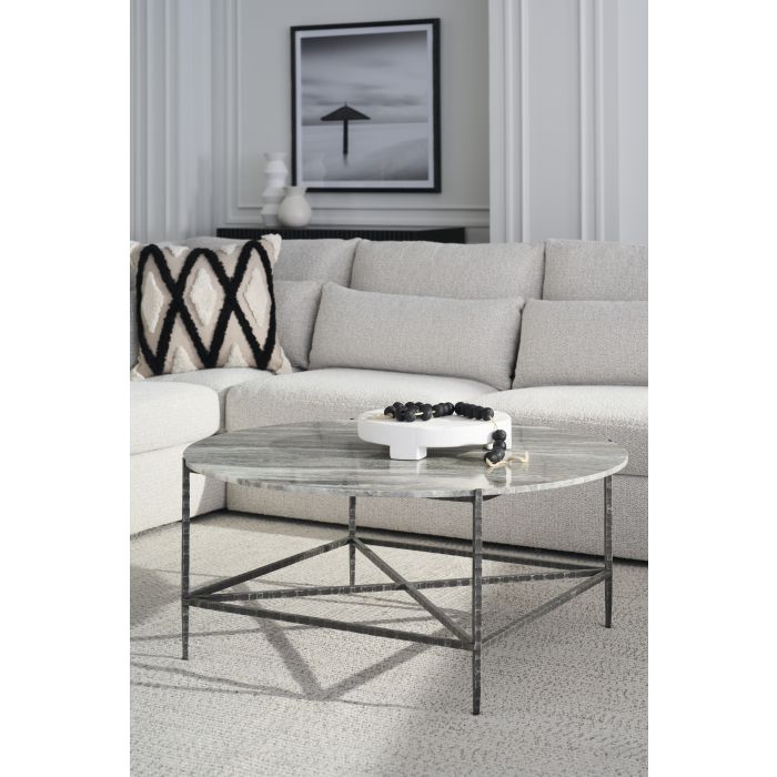 Additional view of Axel Cocktail Table in gray and charcoal.