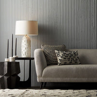 Additional view of Zane Chaise Stone Boucle in stone beige and warm ivory.